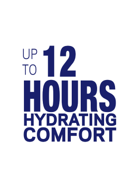 up to 12 hours of hydrating comfort 